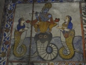 Wall paintings in the mandir