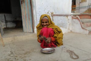 Outside the grandmother's house
